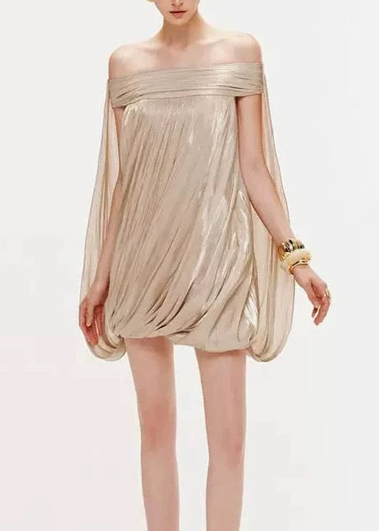 Delfim Off Shoulder Ruch Mini Dress