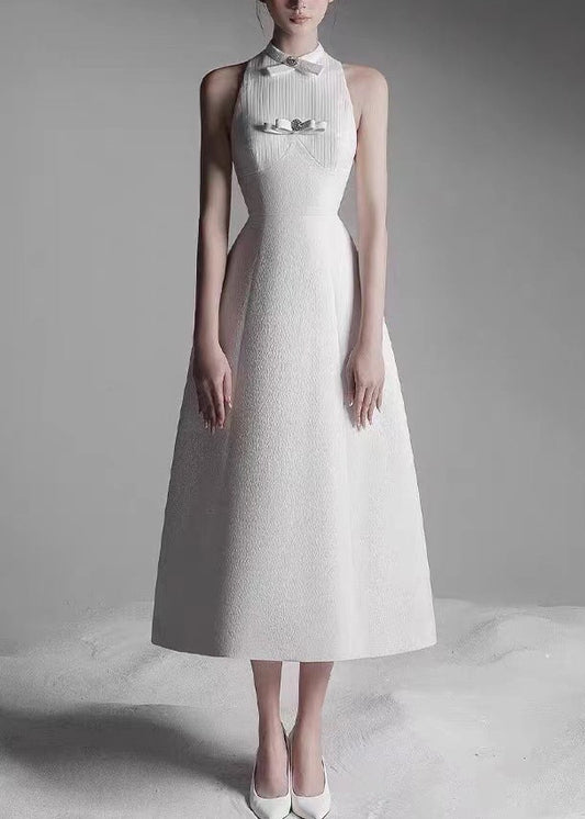 Dory Sleeveless Embellished Bow Midi Dress