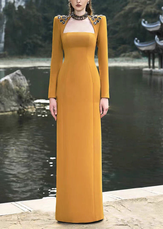 Fabrice Embellished Crystal Maxi Dress