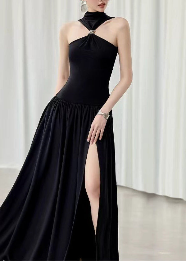 Drest Halter Neck Split Maxi Dress