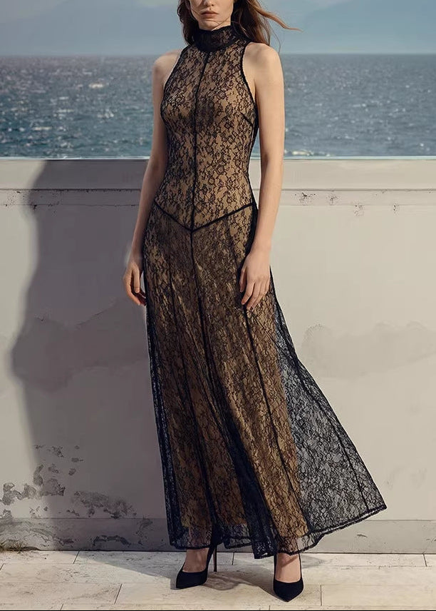 Faithe Sleeveless Lace Maxi Dress