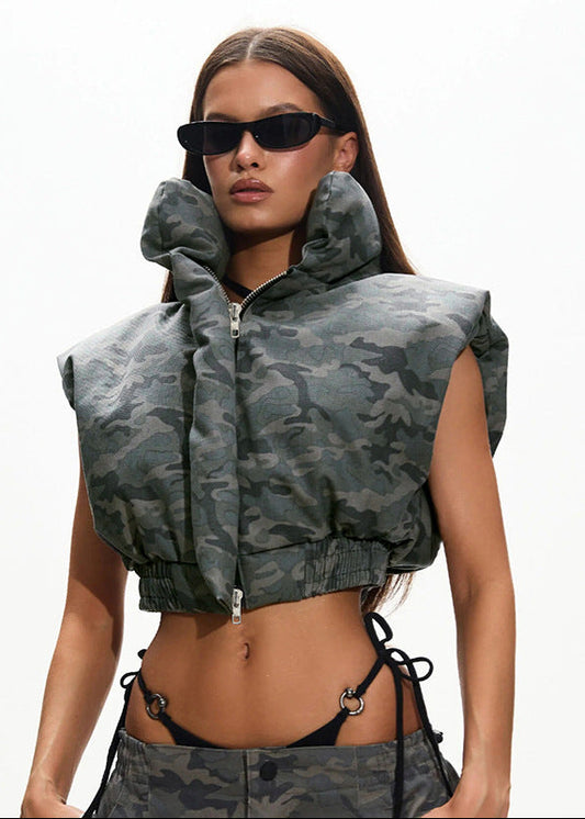 Derick Sleeveless Crop Vest