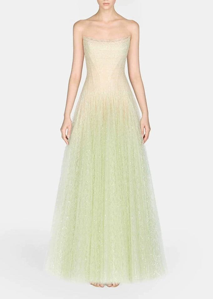 Emira Sequin Mesh Hayley Maxi Dress