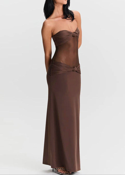 Anicet Ruch Mesh Spaghetti Maxi Dress