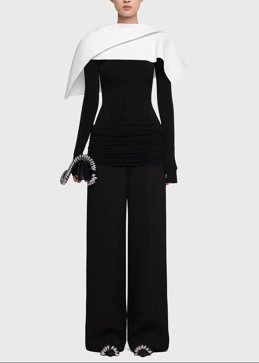 Dorkas Shawl Ruch Pants Set