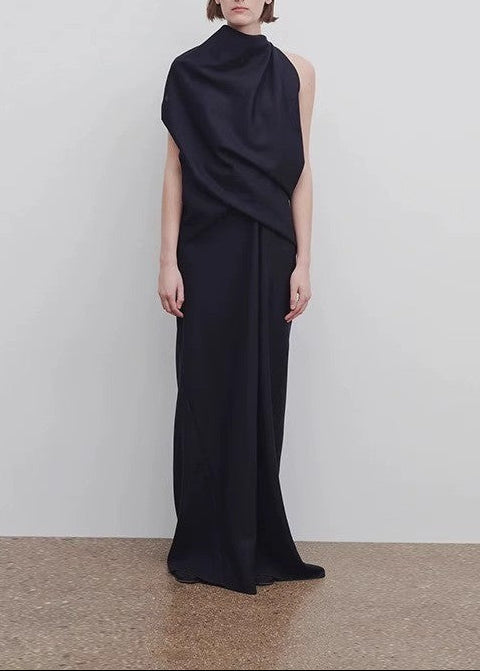 Dado Asymmetric Ruch Maxi Dress