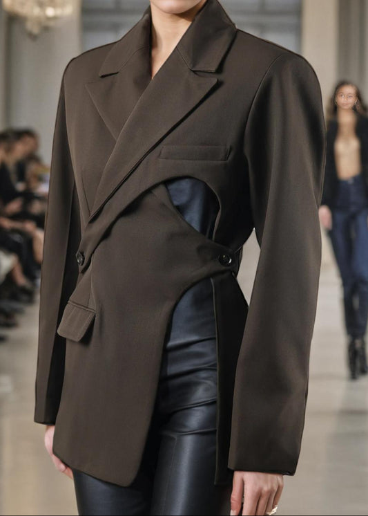 Belinda Deconstruct Cutout Long Sleeve Blazer