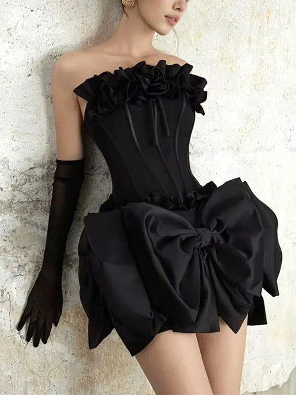 Blagoj Flower Bow Corset Skirt Set