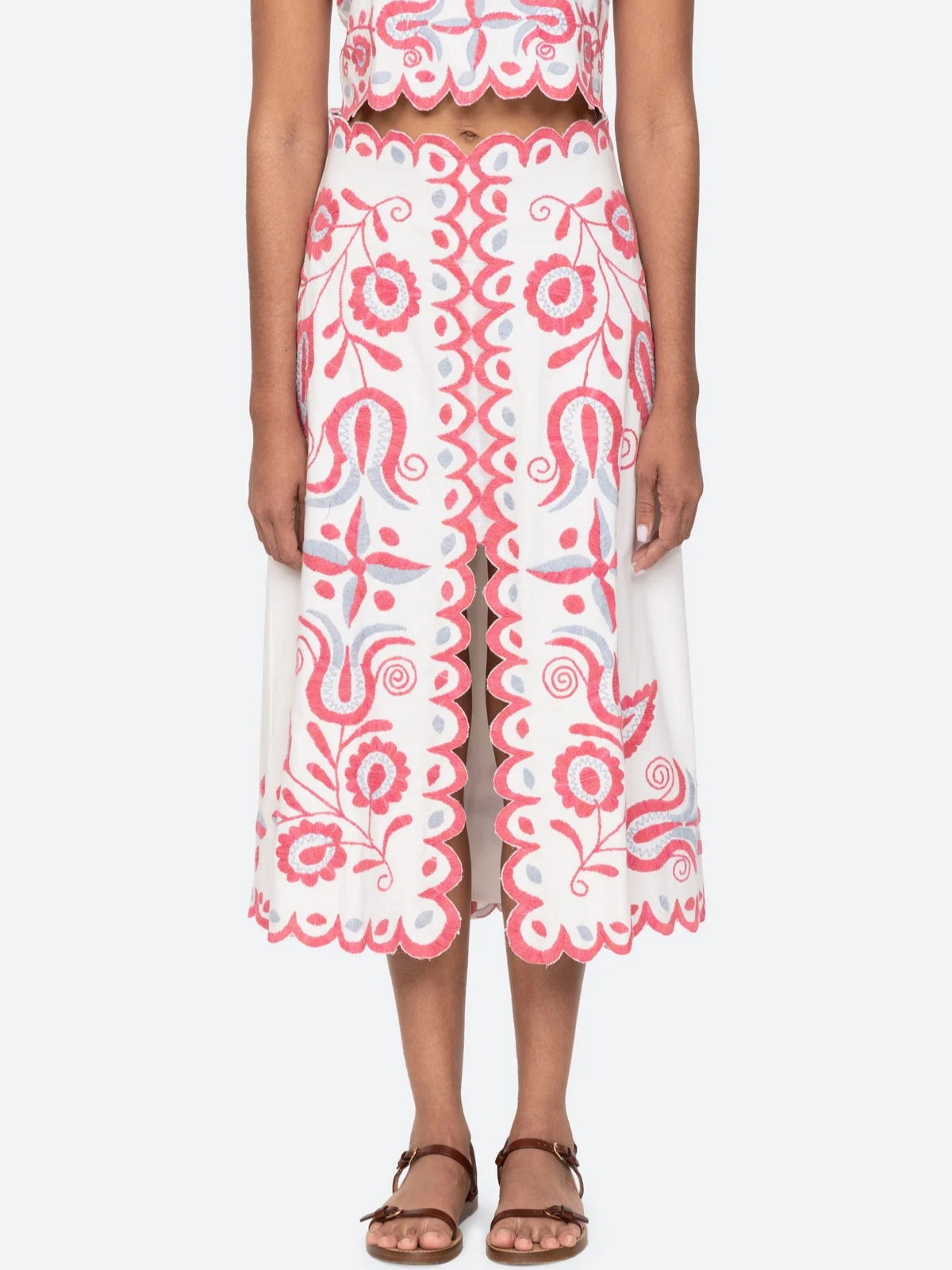Fiamma Paisley Embroidered Skirt Set
