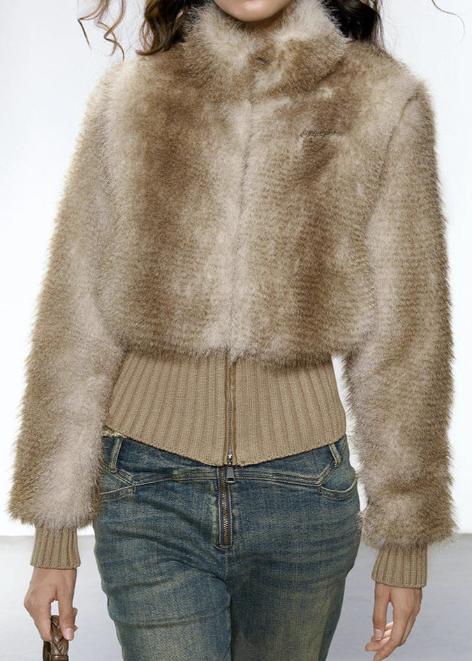 Eimhir Deconstruct Faux Fur Jacket