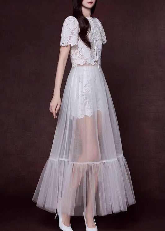 Davina Floral Cutout Three Piece Pants Set