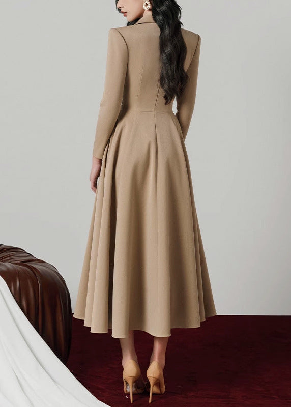 Desirae Long Sleeve Twist Ruffle Maxi Dress