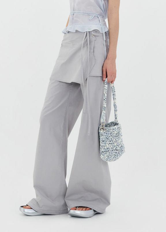 Amyas False Two Piece Fringe Pants In White