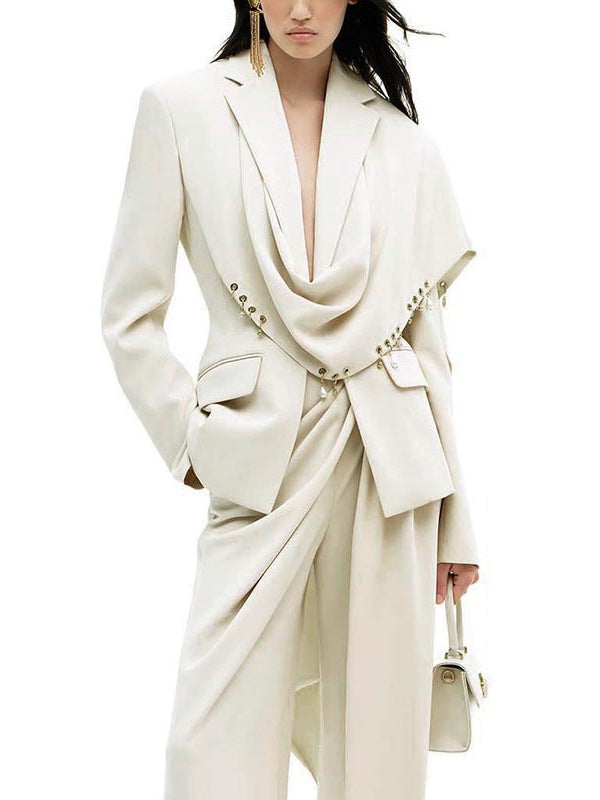 Fahmida Draped Cape Blazer