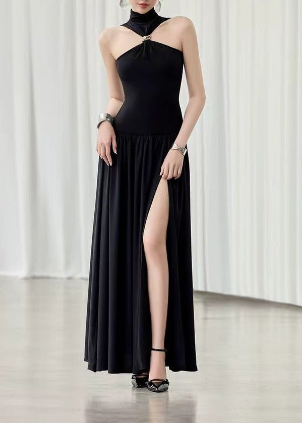 Drest Halter Neck Split Maxi Dress