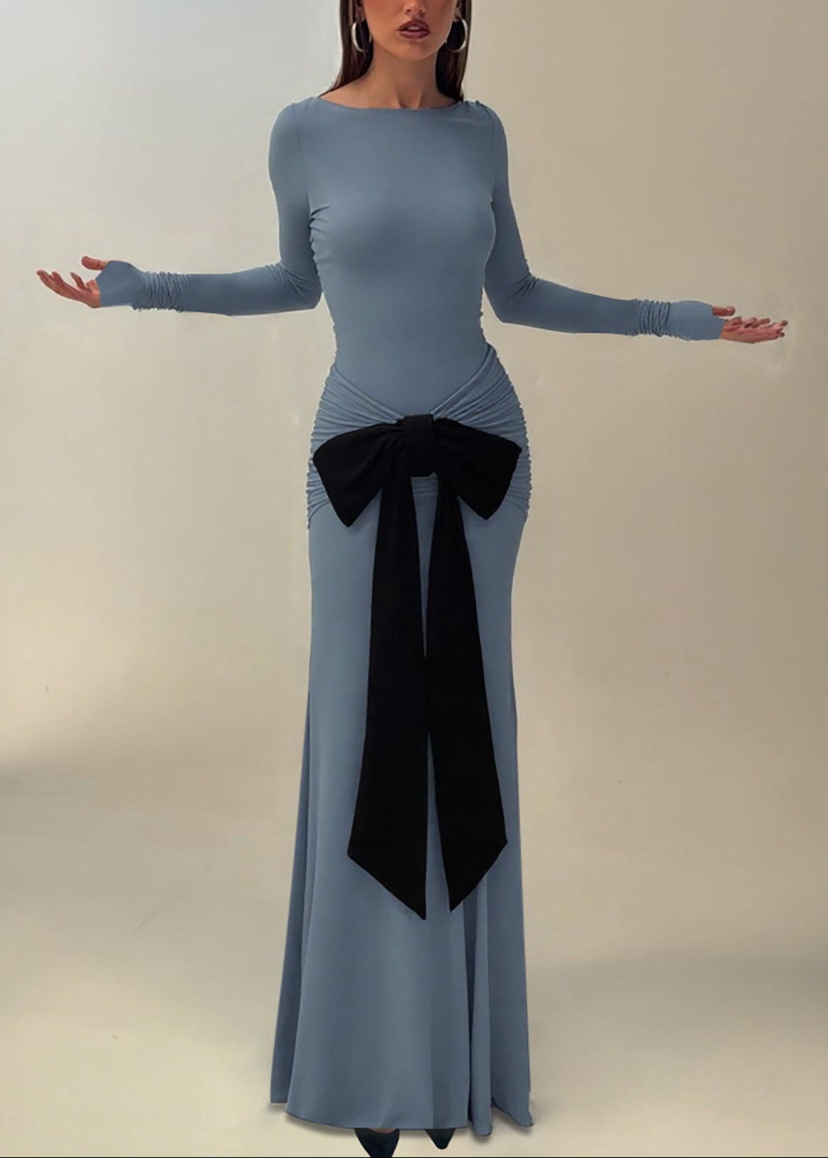 Efstratios Bow Ruch Maxi Dress