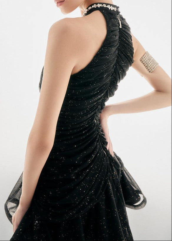 Boadicea Ruch Crystal Mini Dress In Black
