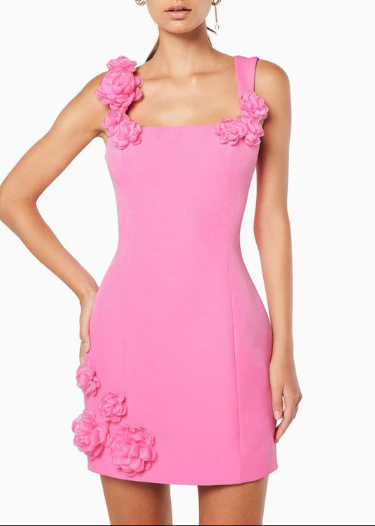 Derrick Sleeveless Flower Mini Dress