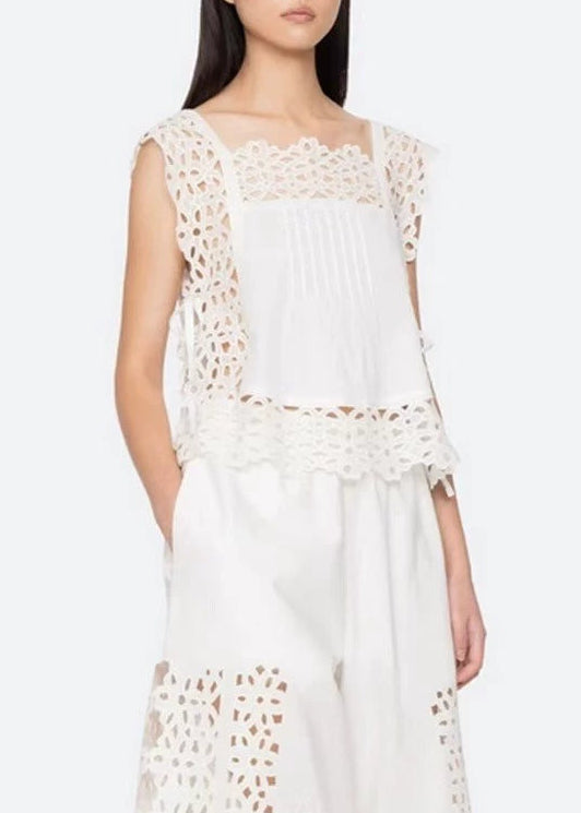 Gabriele Floral Cutout Top