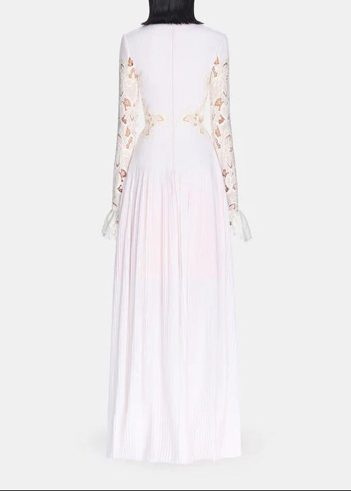Boyce Embroidered Ruch Lace Maxi Dress