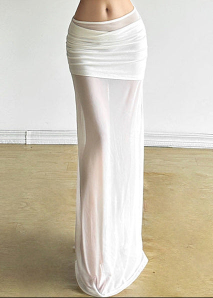 Aminta Mesh Ruch Skirt