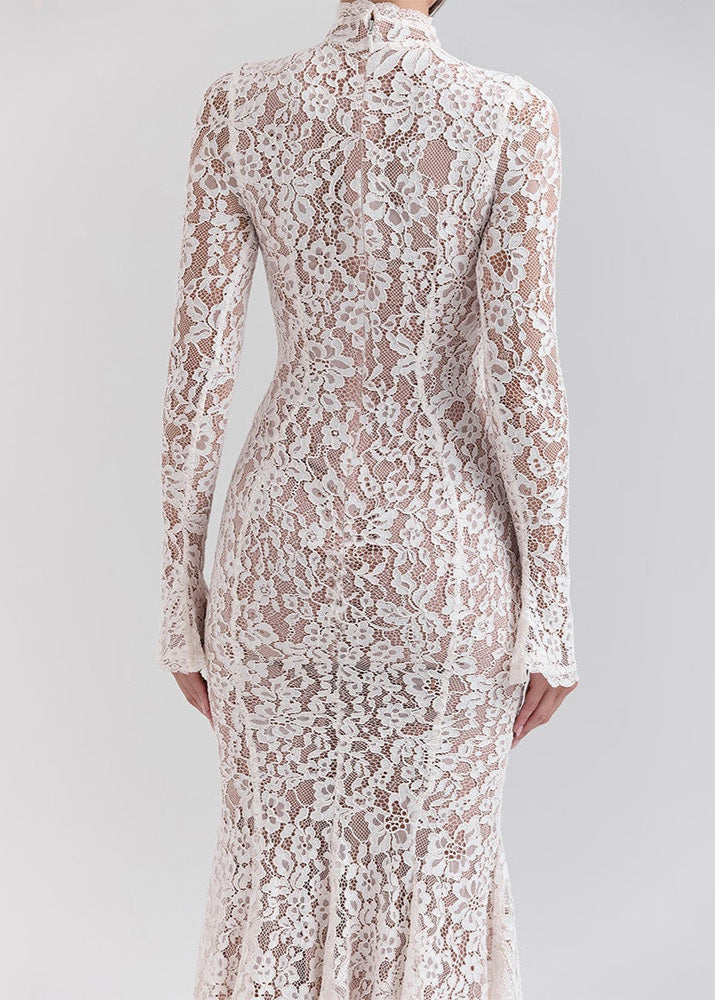 Bakr Lace Floral Bodycon Midi Dress