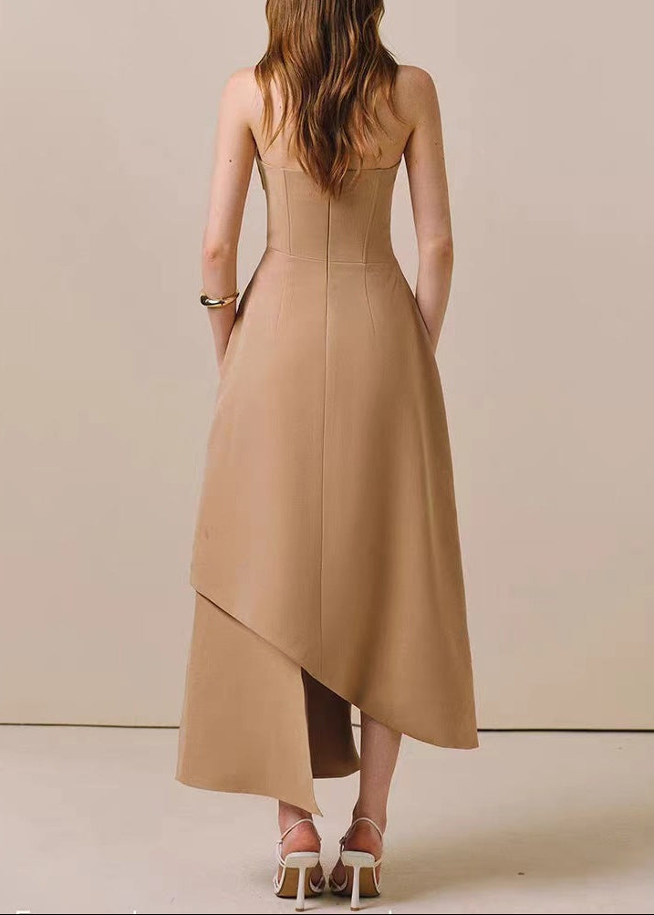 Bohdana Strapless Asymmetric Maxi Dress