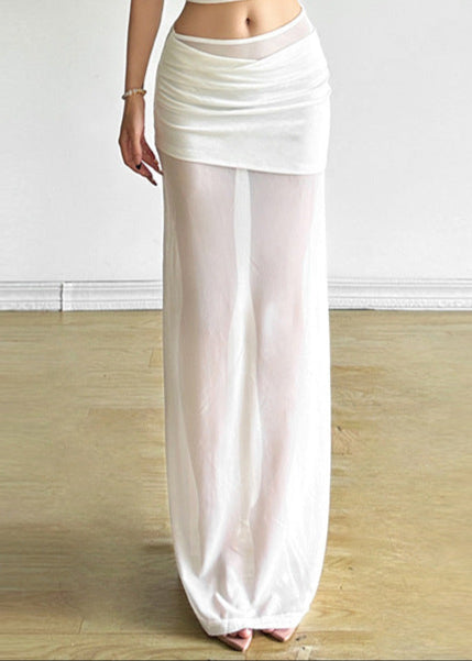 Aminta Mesh Ruch Skirt