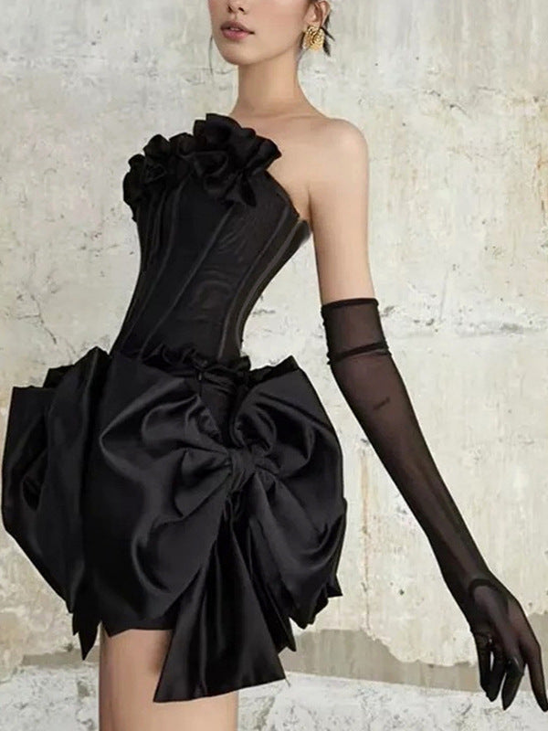 Blagoj Flower Bow Corset Skirt Set