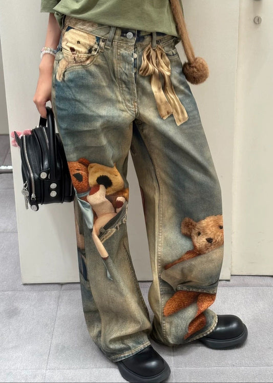 Dmitri Print Barrel Jeans