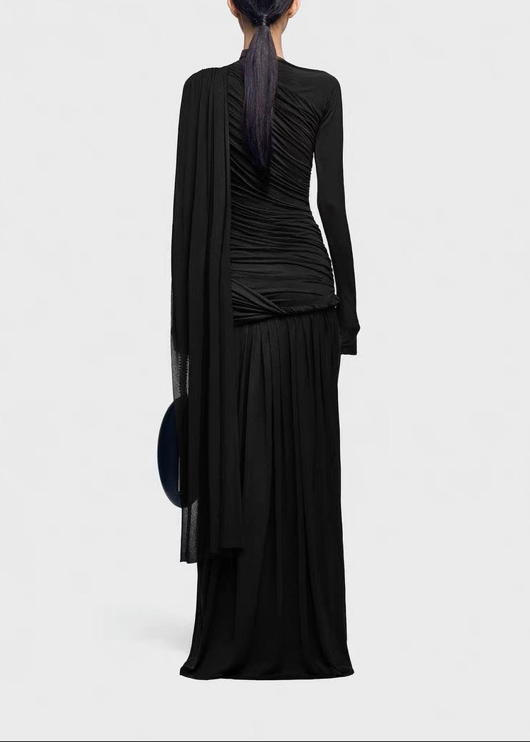Deidre Shawl Ruch Maxi Dress