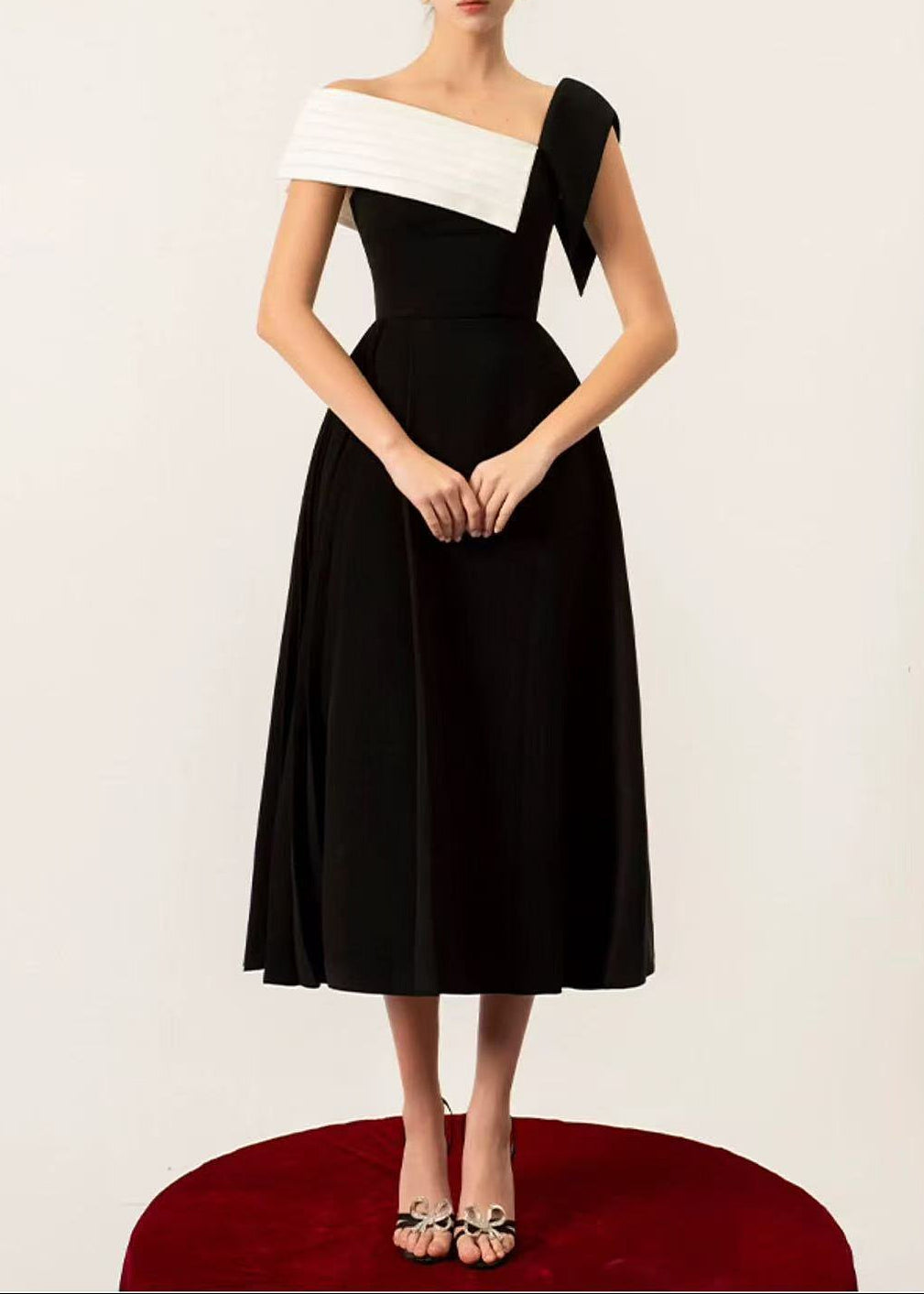 Zion Asymmetric Lapel Maxi Dress