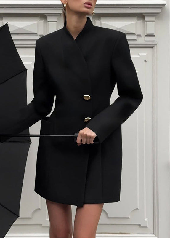 Devonte Asymmetric Embellished Mini Blazer Dress