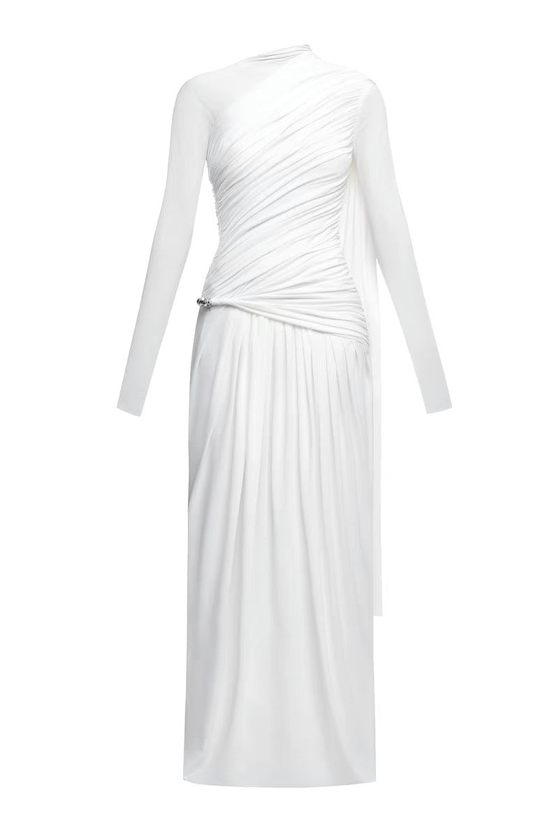 Deidre Shawl Ruch Maxi Dress