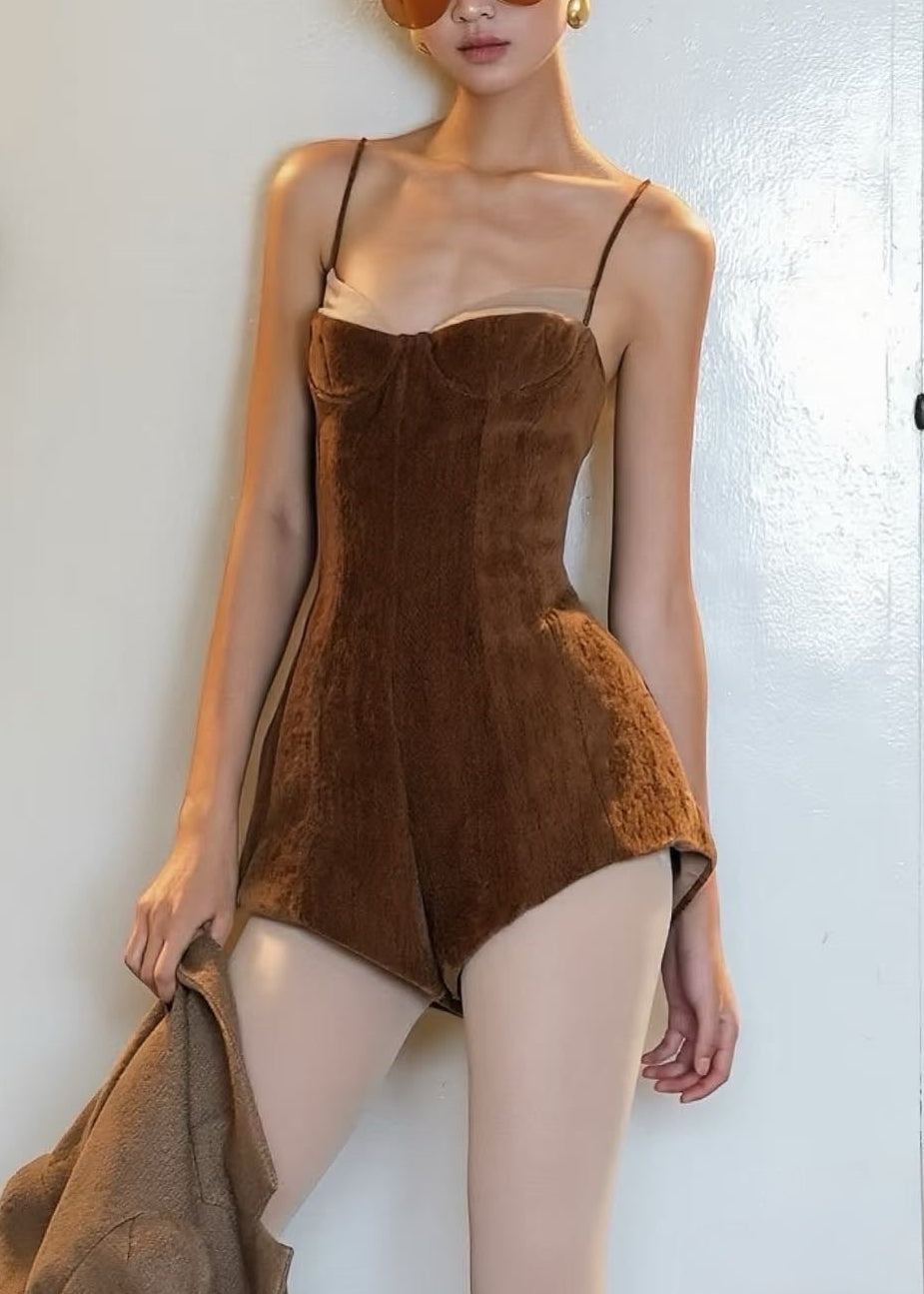 Dubravka Spaghetti Corduroy Playsuit