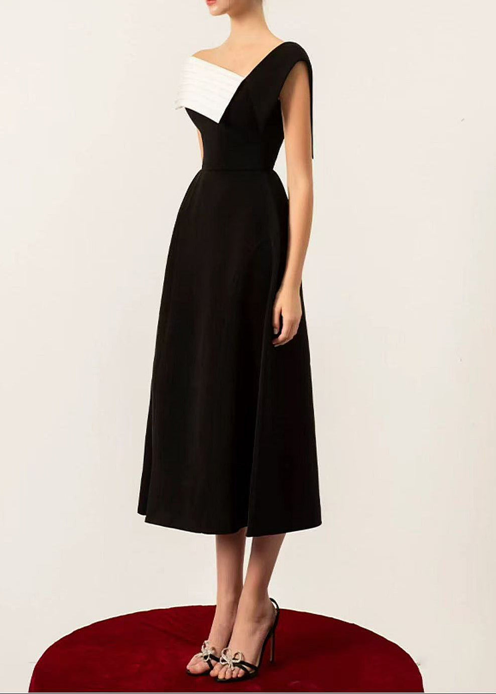 Zion Asymmetric Lapel Maxi Dress