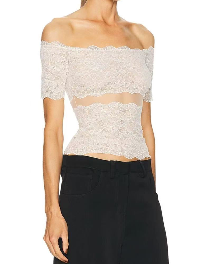 Eseld Off Shoulder Lace Top