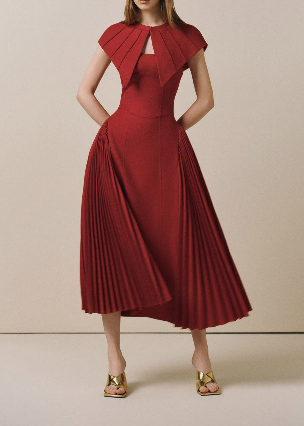 Yadon Shawl Ruch Deconstruct Maxi Dress