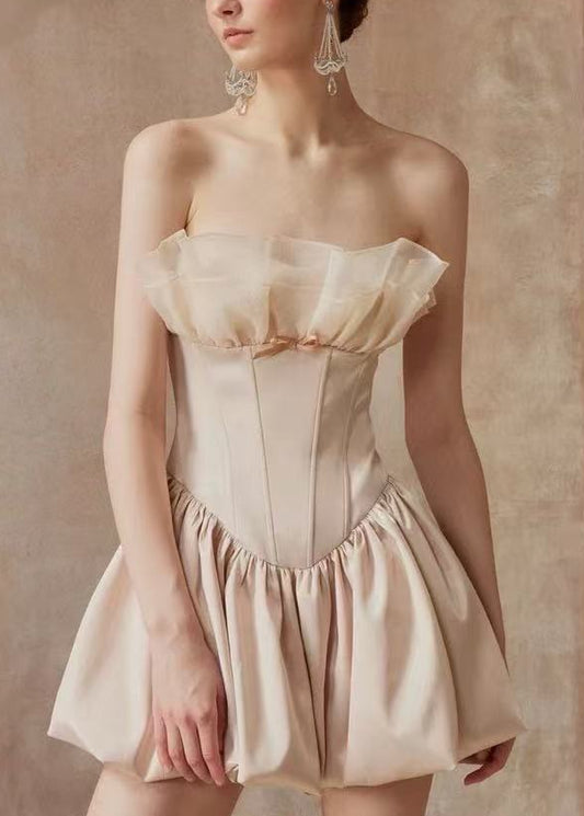 Dovid Strapless Corset Bubble Mini Dress