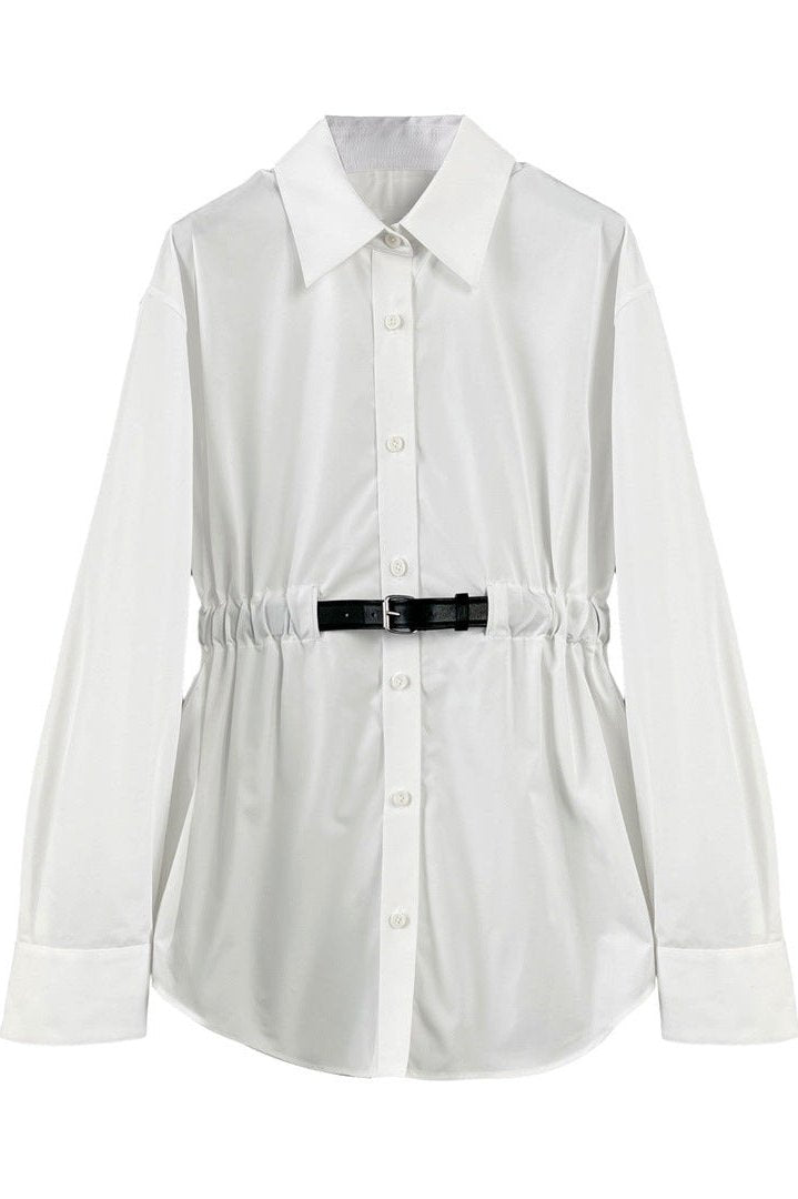 Chimera Buckle Ruch Lapel Shirt