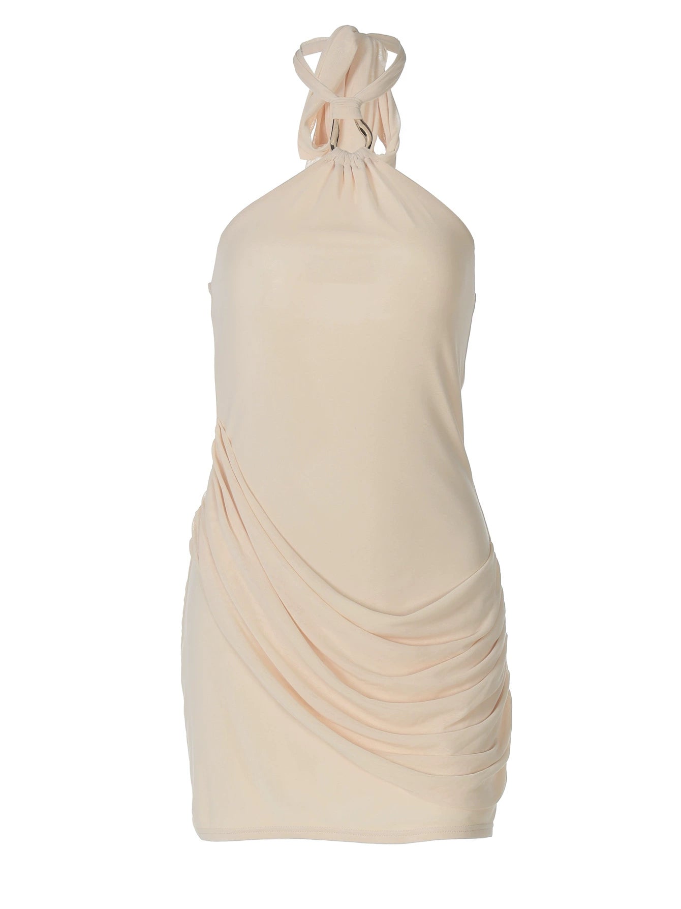 Craig Halter Neck Ruch Mini Dress
