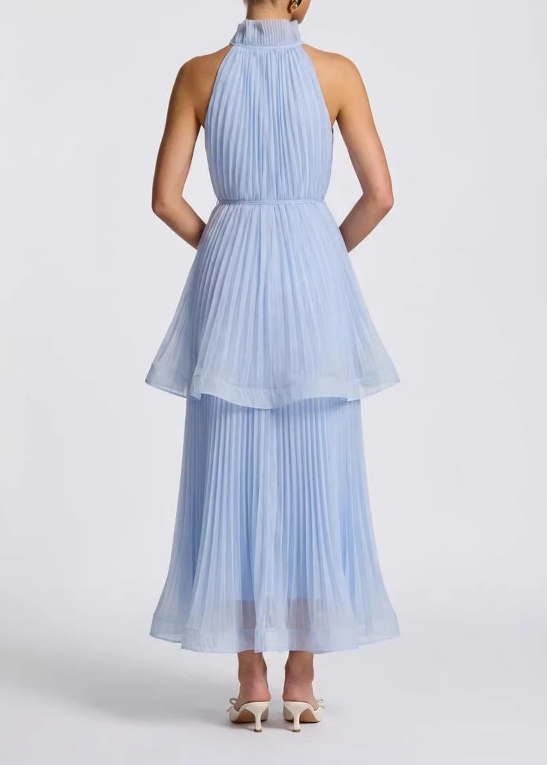 Fatimata Pleated Tiered Maxi Dress
