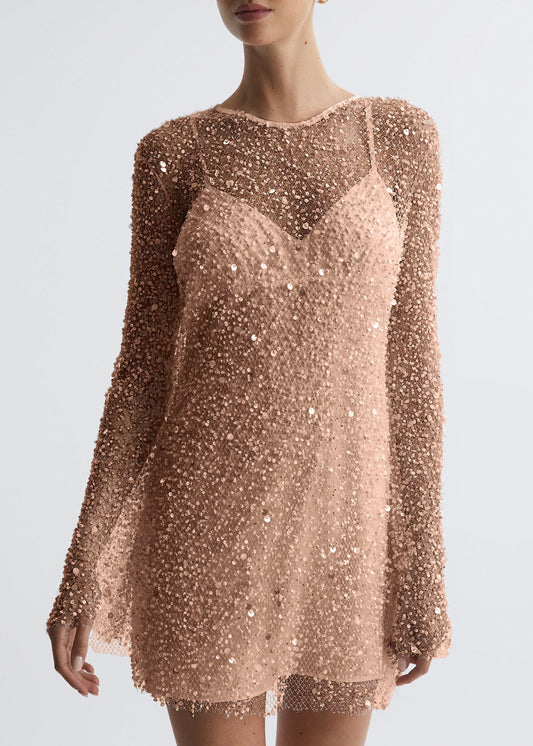 Fenton Rhinestone Mesh Top