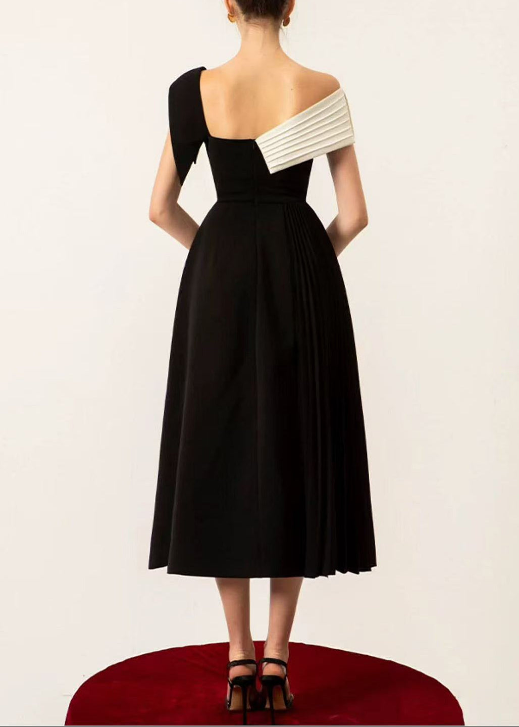 Zion Asymmetric Lapel Maxi Dress