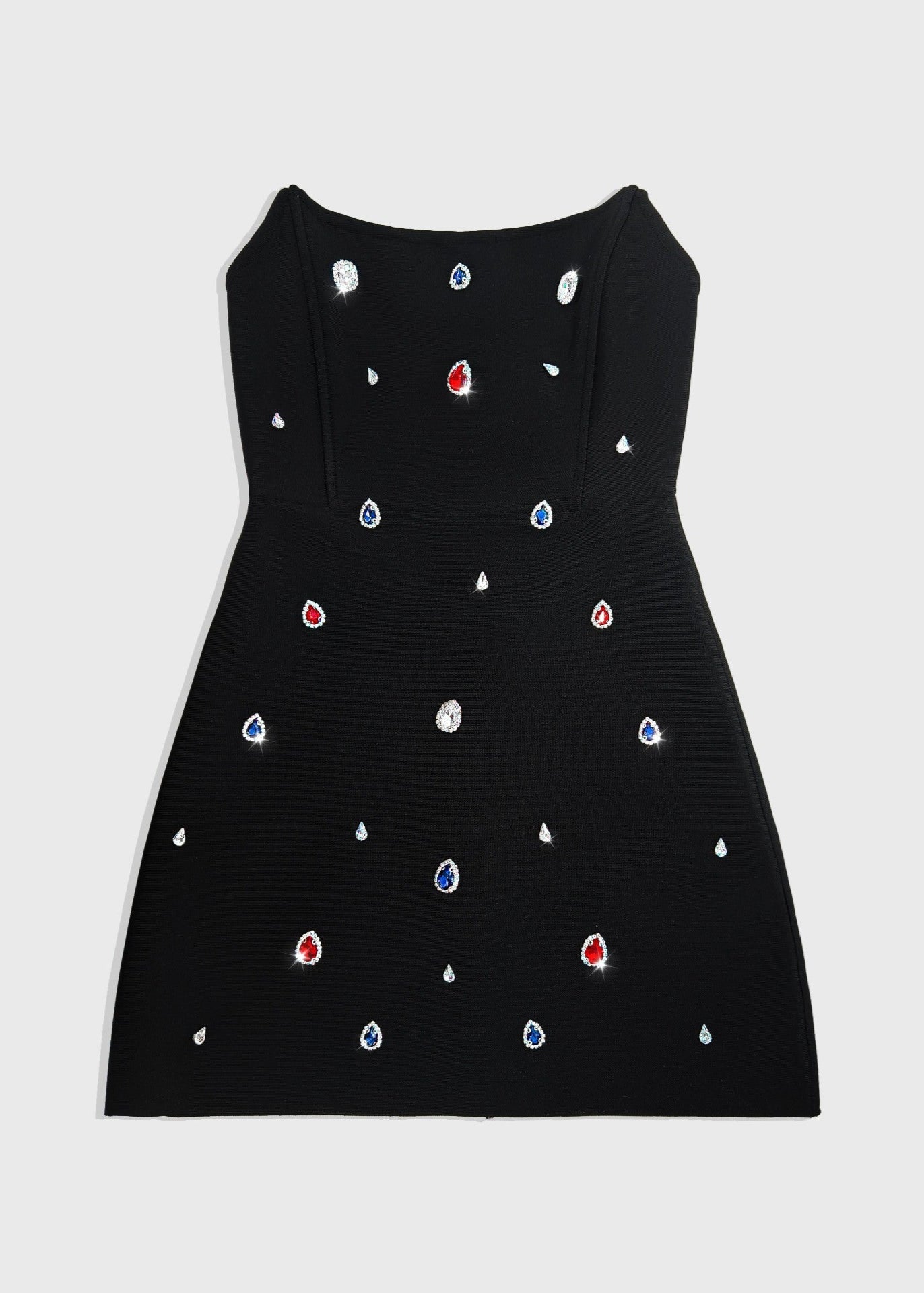 Annissa Strapless Rhinestone Bodycon Mini Dress