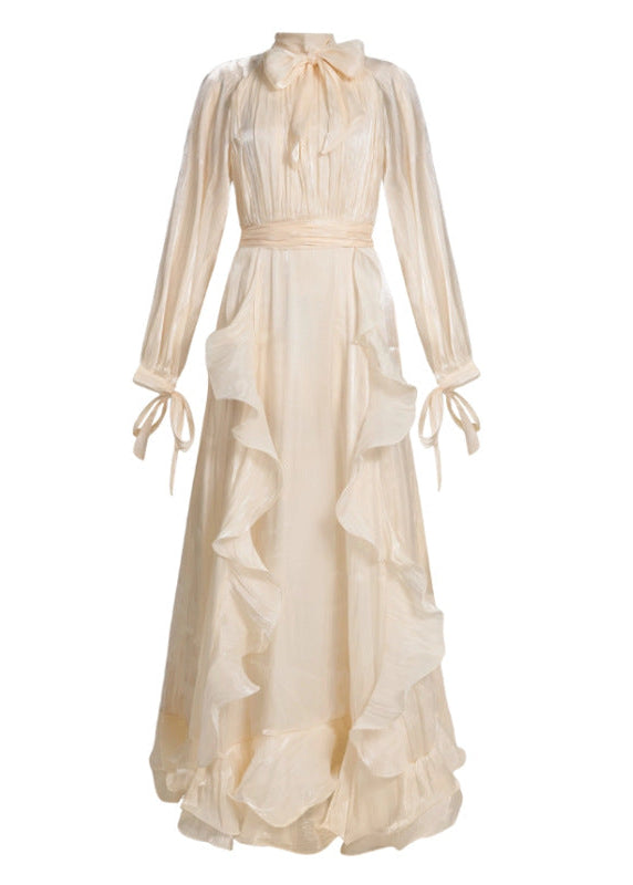 Chaz Ruffle Ruch Maxi Dress