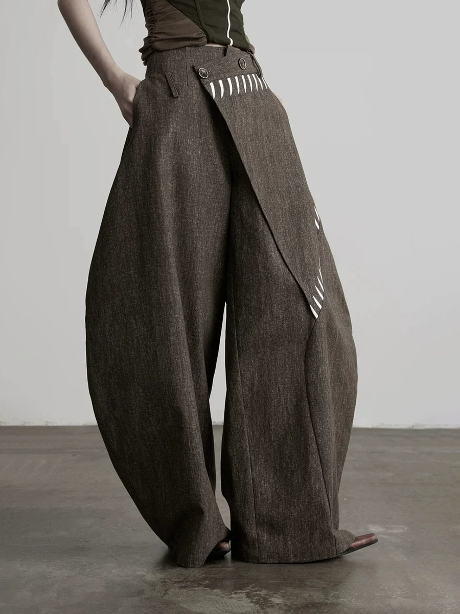 Madalyn Asymmetric Baggy Pants