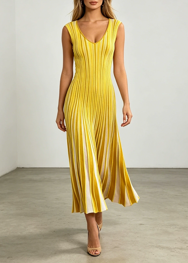 Kata Stripe Knit Maxi Dress