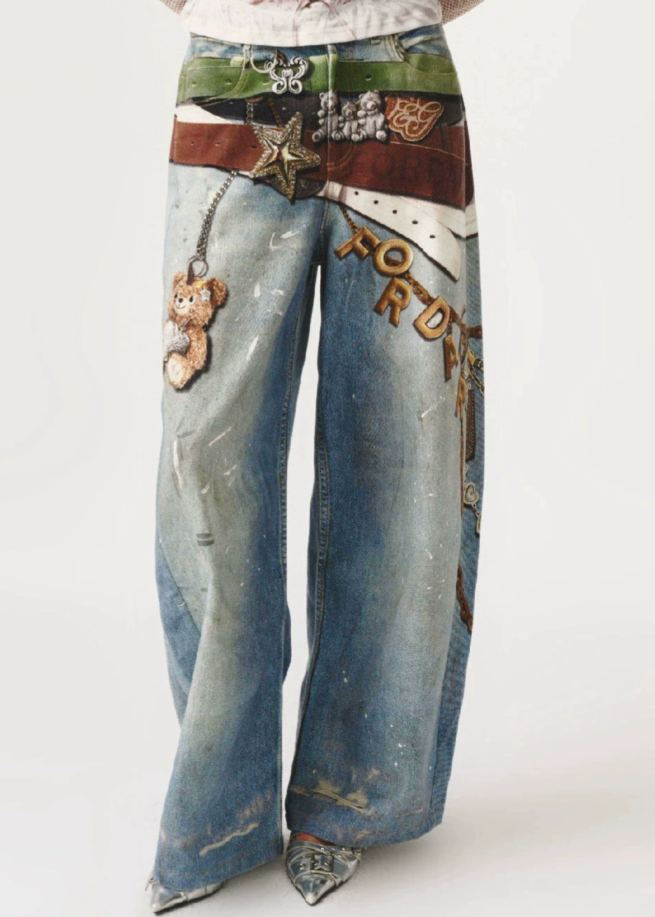 Korene Print Jeans