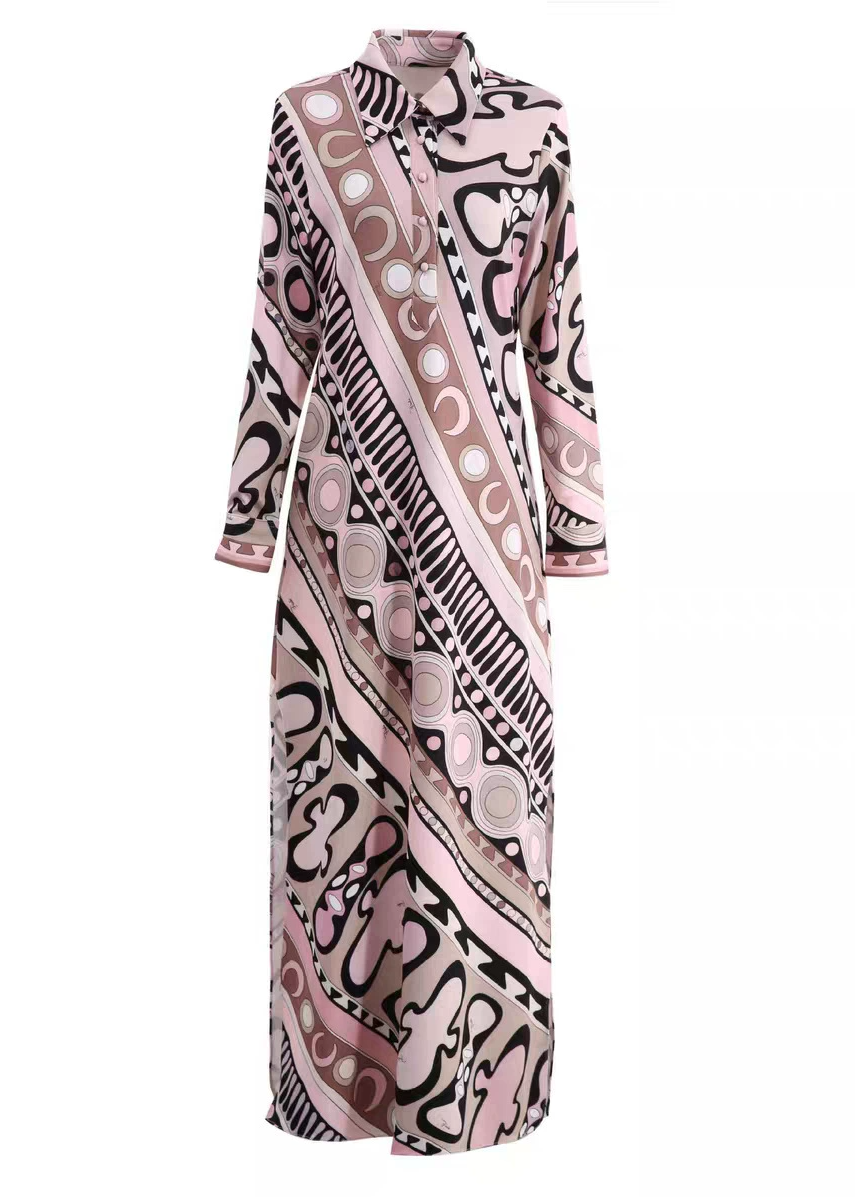Kazushige Print Split Maxi Dress